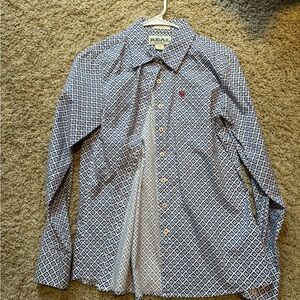 Ariat Blue Diamond Pattern Ladies Casual Shirt